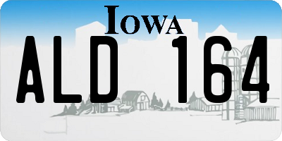 IA license plate ALD164