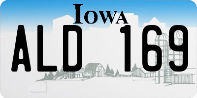 IA license plate ALD169