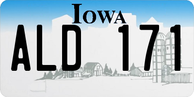 IA license plate ALD171
