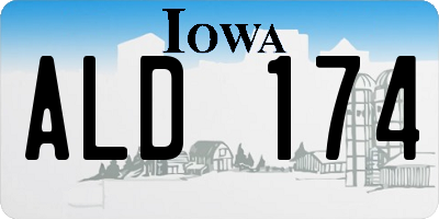 IA license plate ALD174