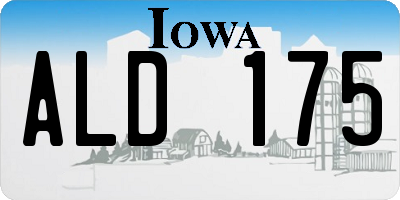 IA license plate ALD175