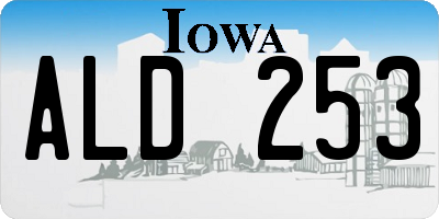 IA license plate ALD253