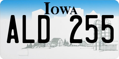 IA license plate ALD255