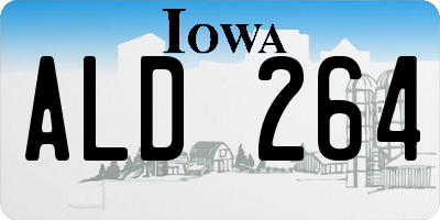 IA license plate ALD264