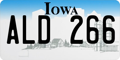 IA license plate ALD266