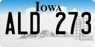 IA license plate ALD273