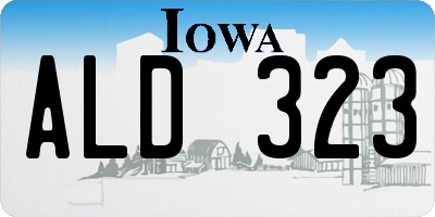 IA license plate ALD323