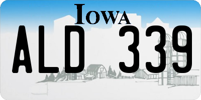 IA license plate ALD339