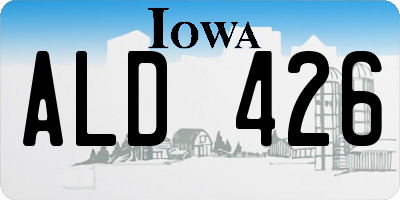 IA license plate ALD426