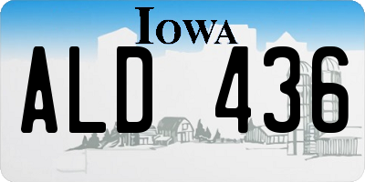 IA license plate ALD436