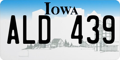 IA license plate ALD439