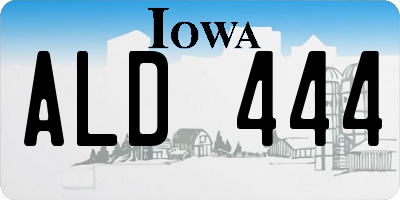 IA license plate ALD444