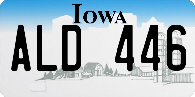 IA license plate ALD446