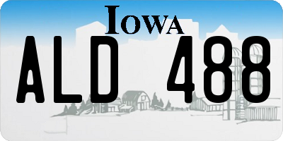 IA license plate ALD488