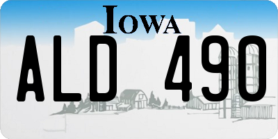 IA license plate ALD490