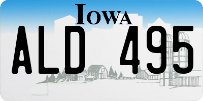 IA license plate ALD495