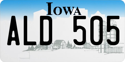 IA license plate ALD505