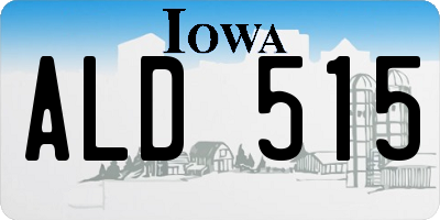 IA license plate ALD515