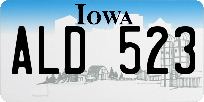 IA license plate ALD523