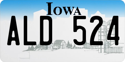 IA license plate ALD524