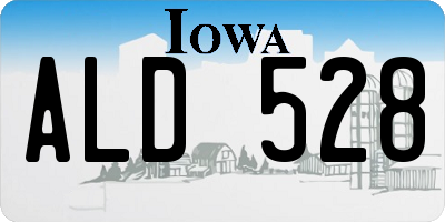IA license plate ALD528