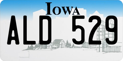 IA license plate ALD529