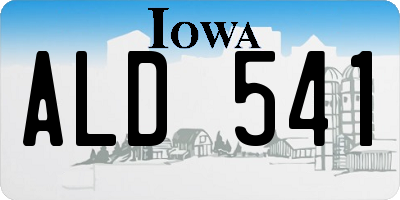 IA license plate ALD541