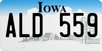IA license plate ALD559