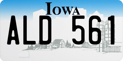 IA license plate ALD561