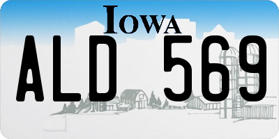 IA license plate ALD569