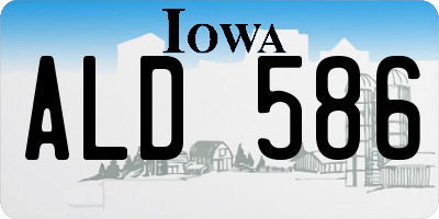IA license plate ALD586