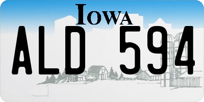 IA license plate ALD594