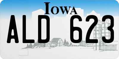IA license plate ALD623