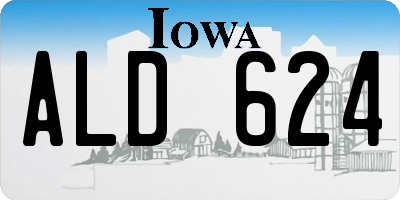 IA license plate ALD624