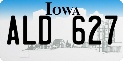 IA license plate ALD627