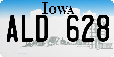 IA license plate ALD628