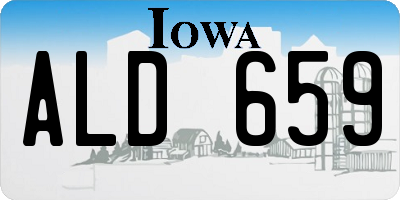 IA license plate ALD659
