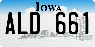 IA license plate ALD661