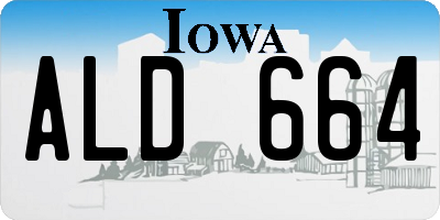 IA license plate ALD664