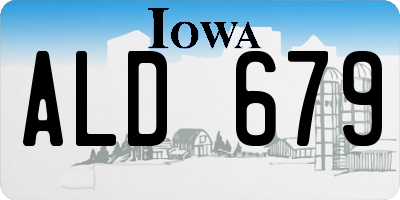 IA license plate ALD679