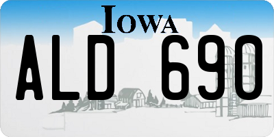 IA license plate ALD690
