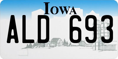 IA license plate ALD693