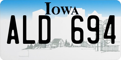 IA license plate ALD694