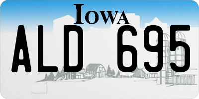 IA license plate ALD695