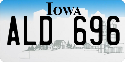 IA license plate ALD696