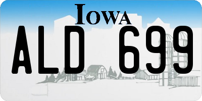 IA license plate ALD699