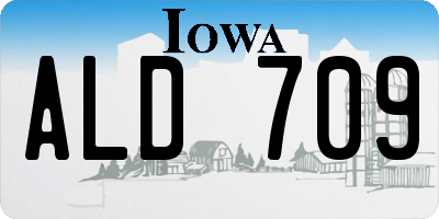 IA license plate ALD709