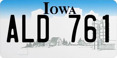 IA license plate ALD761