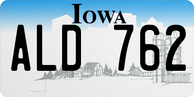 IA license plate ALD762