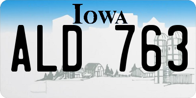 IA license plate ALD763